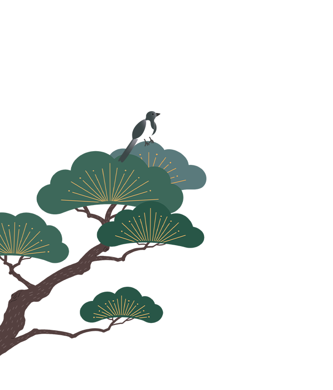 구름, 나무 일러스트